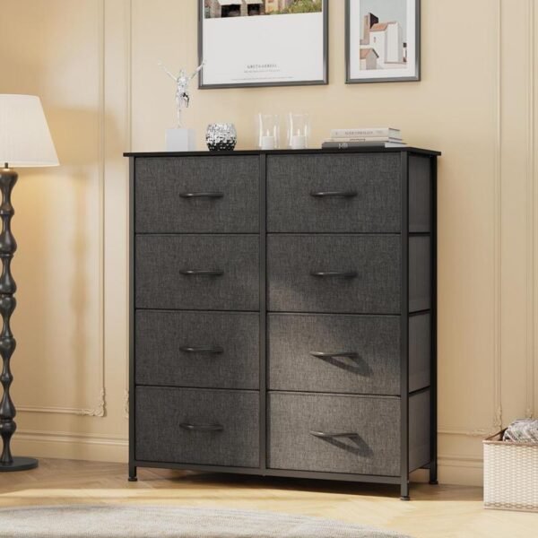 YITAHOME Fabric Chest of Drawers – 8-Drawer Tall Storage Dresser & Bedroom Organizer Cabinet - Image 3