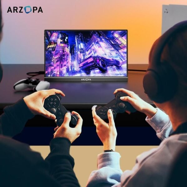 [Local Delivery] ARZOPA 16.1" Portable Monitor ?C 1080P FHD IPS 144Hz Display with HDMI/Type-C, Built-in Speakers & Smart Cover, Ideal for Laptop, PC, PS5 & Xbox - Image 2