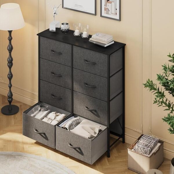 YITAHOME Fabric Chest of Drawers – 8-Drawer Tall Storage Dresser & Bedroom Organizer Cabinet - Image 4