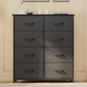YITAHOME Fabric Chest of Drawers – 8-Drawer Tall Storage Dresser & Bedroom Organizer Cabinet