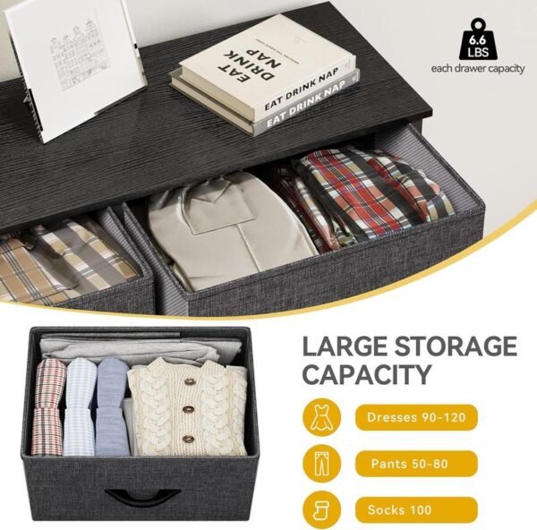 YITAHOME Fabric Chest of Drawers – 8-Drawer Tall Storage Dresser & Bedroom Organizer Cabinet - Image 7