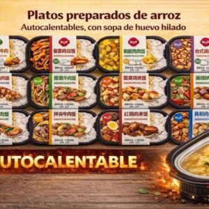 Arroz con Carnes Autocalentable varios Sabores a Elegir, Platos de Arroz Autocalentables Ideal para Comidas Rápidas